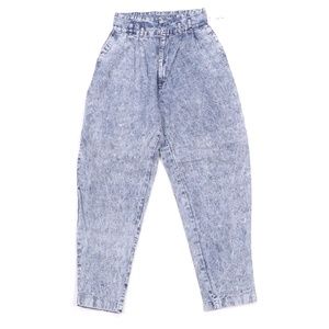 90s Streetwear Womens 7/8 Tapered Acid Wash Jeans
